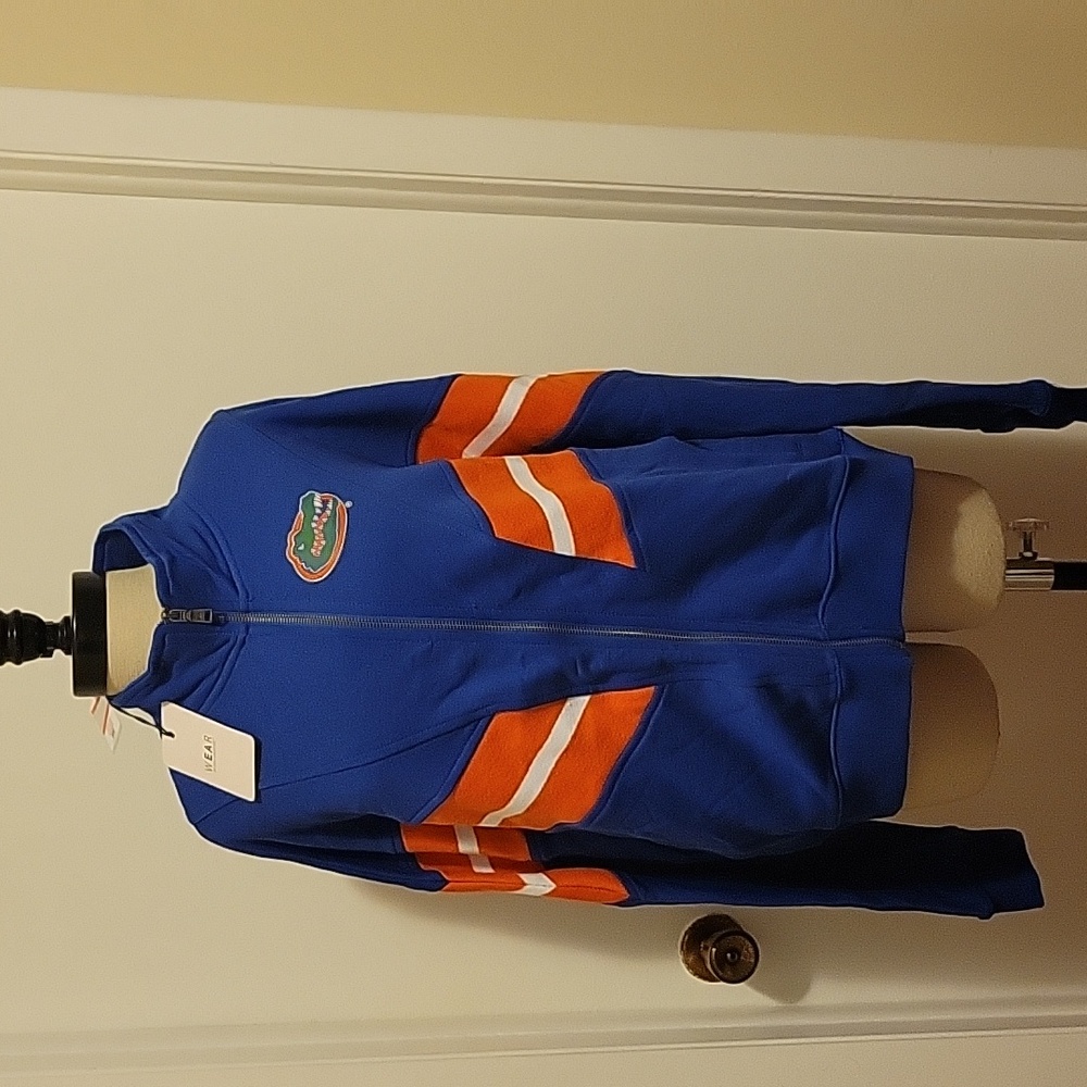 NWT: Officially Licensed Florida Gators Colorblock Full Zip Jacket